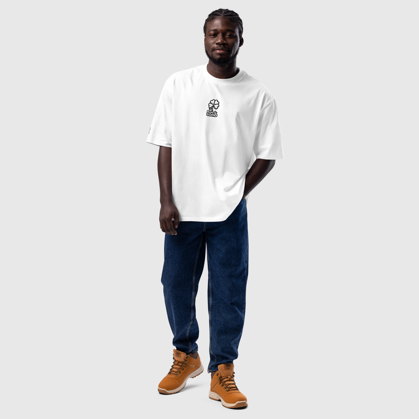 T-shirt Oversized Run & Good Essential White