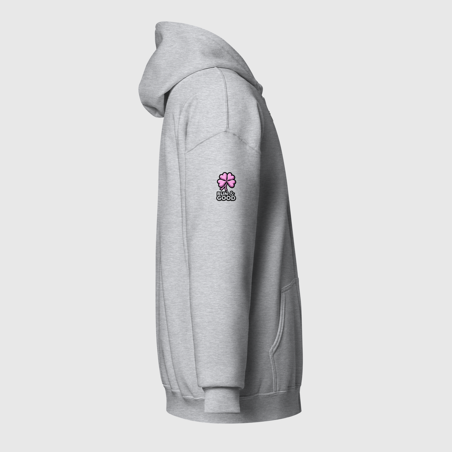 Sweat à capuche zippé Run & Good Essentials Pink